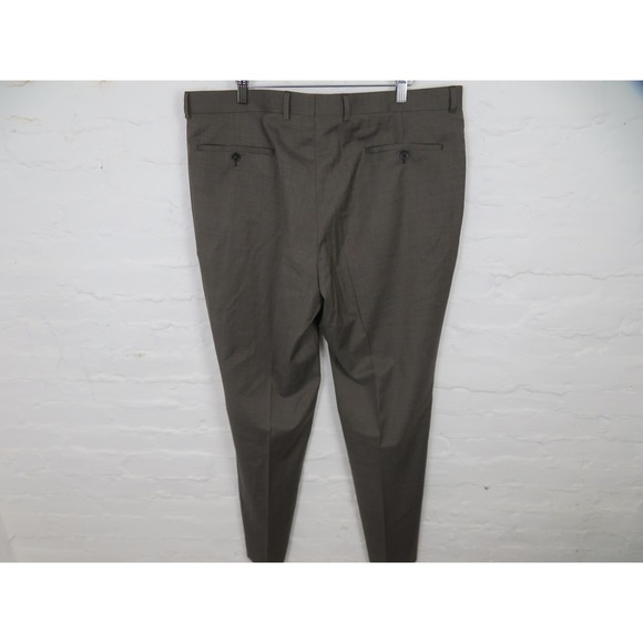Peter Millar Dress Pants Mens 38x32 Gray Virgin Wool Stretch Flat Front Trousers - Picture 4 of 10